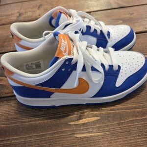 Nike Dunk Low GS Youth 6Y FN7783-400 Blue White Orange Sneakers